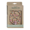 Piccoli gioielli in legno olandese set fiori, 4dlg.