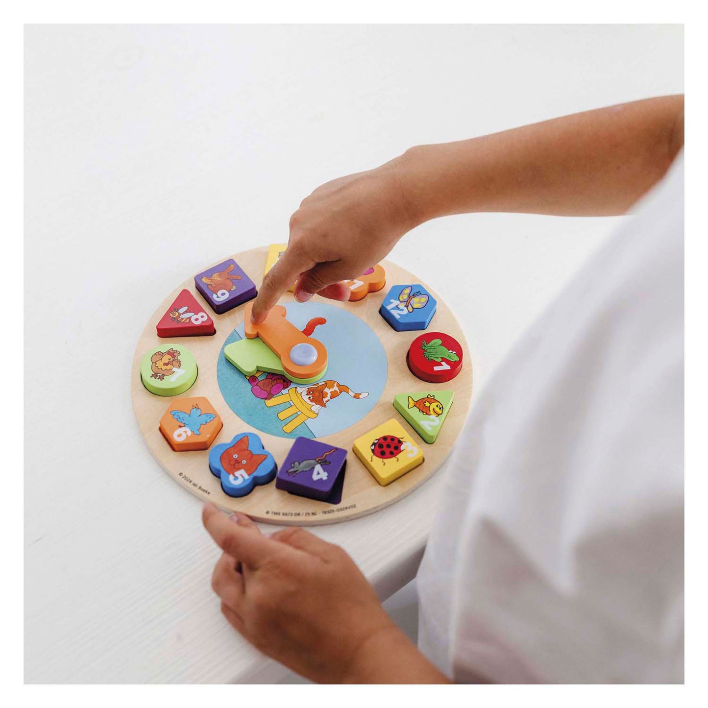 Giocattoli Bambolino Dikkie Dik Wooden Learning Clock, 12dlg.