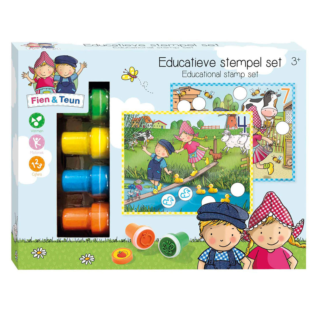 Set di francobolli educativi di Fien e Teun