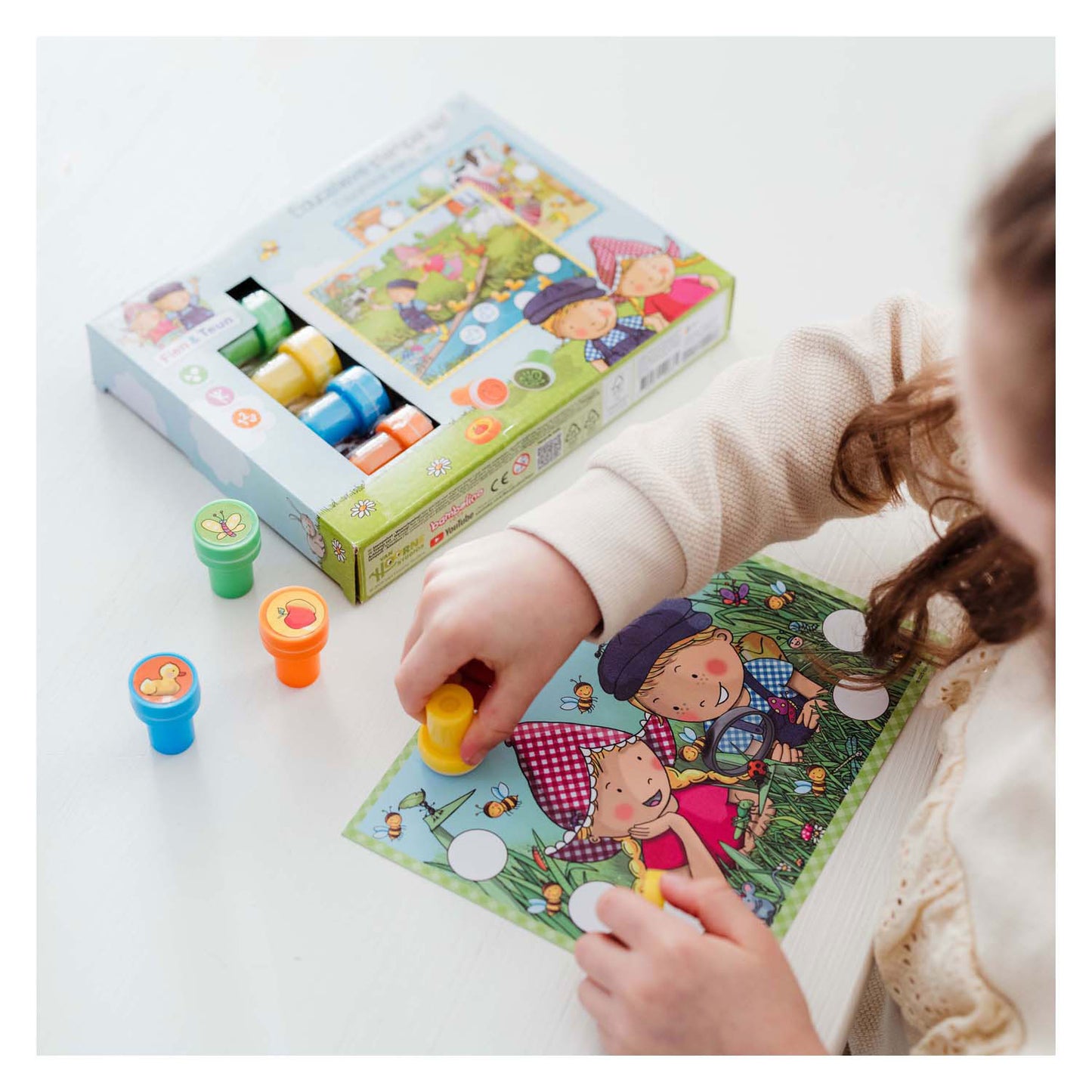 Set di francobolli educativi di Fien e Teun