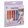 Crayones de cera Little Dutch rosa 8 piezas | 3 piezas