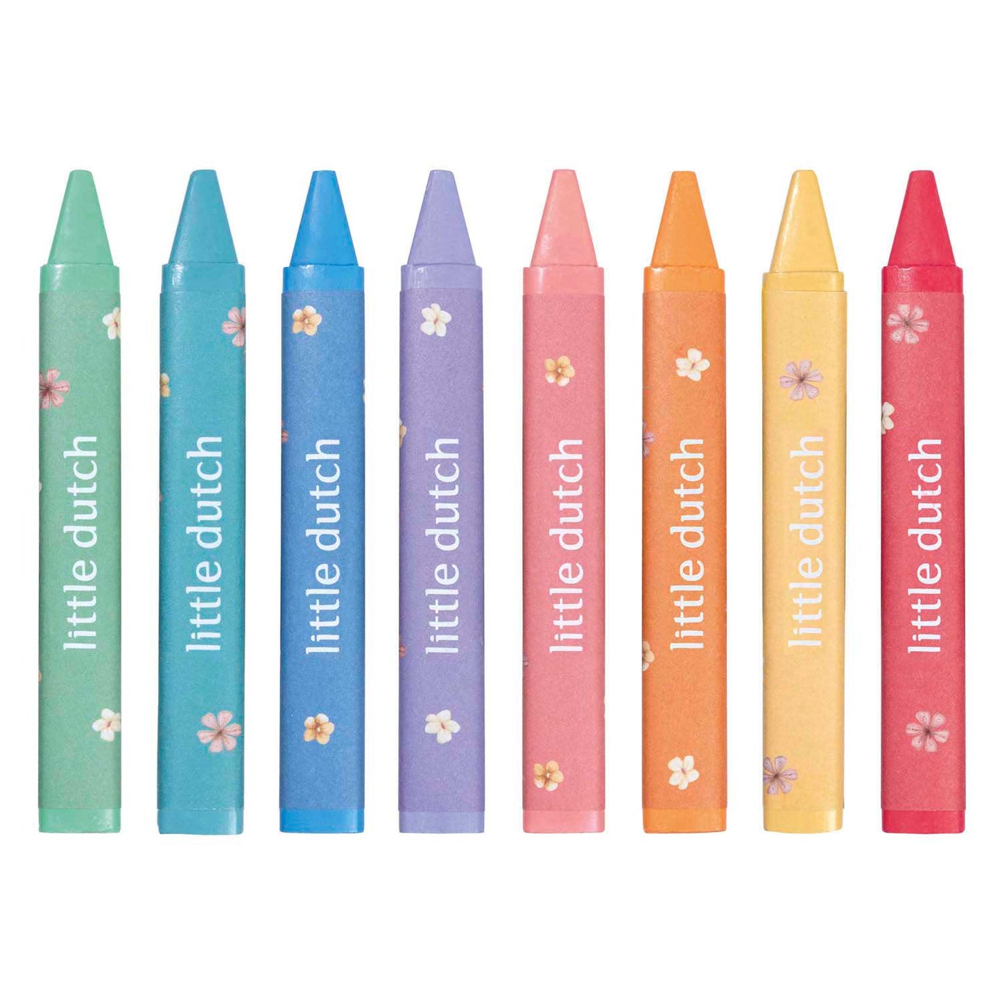 Crayones de cera Little Dutch rosa 8 piezas | 3 piezas