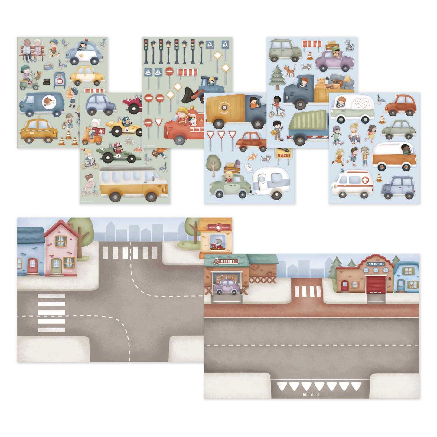 Hojas de pegatinas de Little Dutch Jim's Traffic