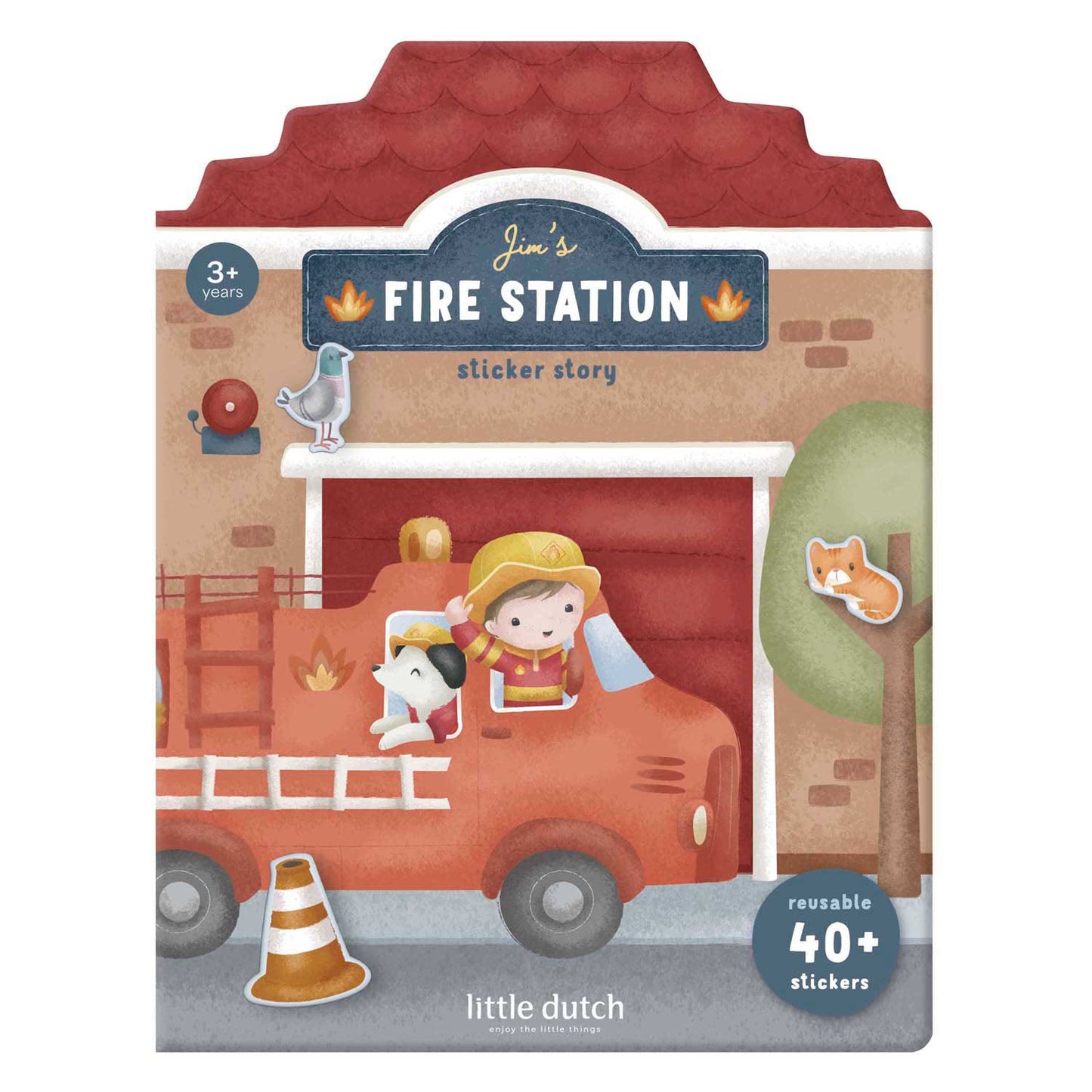 Little dutch stickervellen jim's brandweer
