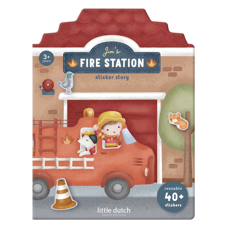 Little dutch stickervellen jim's brandweer