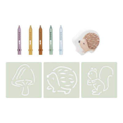 Bambolino Toys pequeños crayones de baño holandeses amigos del bosque - 9 piezas