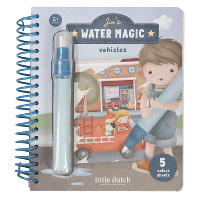 Piccolo libro da colorare magico olandese con acqua Jim Vehicles