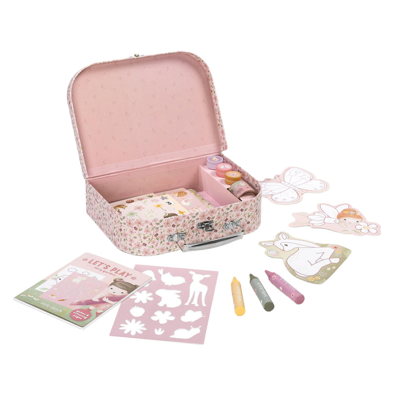 Bambolino toys little dutch kleurkoffer rosa fairy garden
