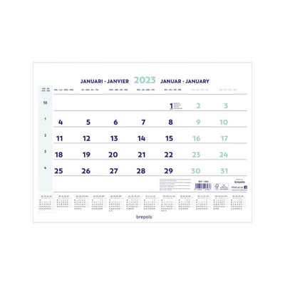 Calendario mensual de Brepols 2026