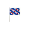 Zwaaivlag friesland groot 50x70cm + stok
