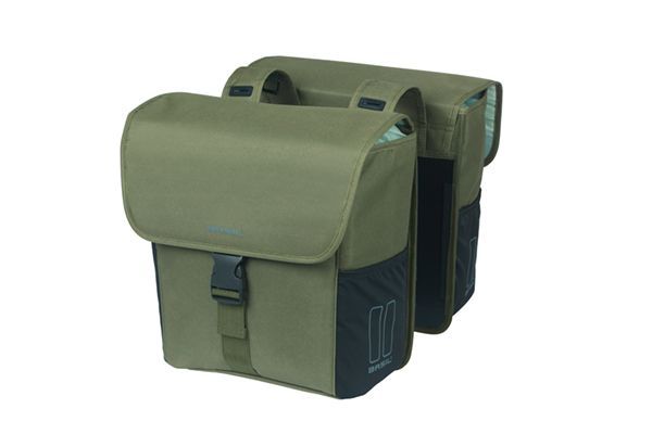 Borsa per biciclette a doppia bicicletta Basil Go 32 litri 14 x 27 x 31 cm verde scuro