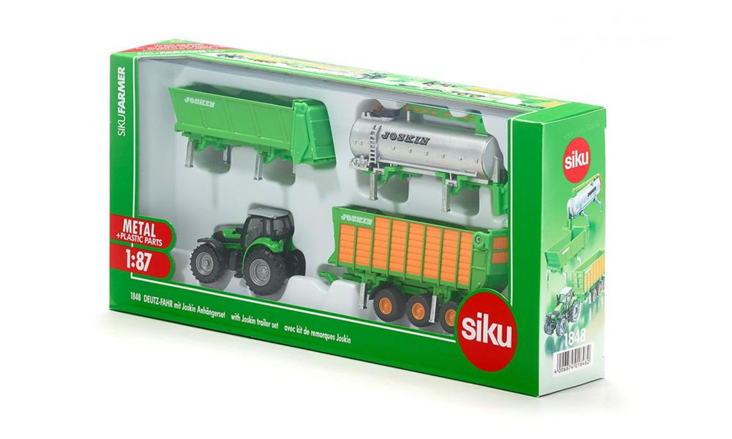 Tractor siku 1848 deutz con juego joskin