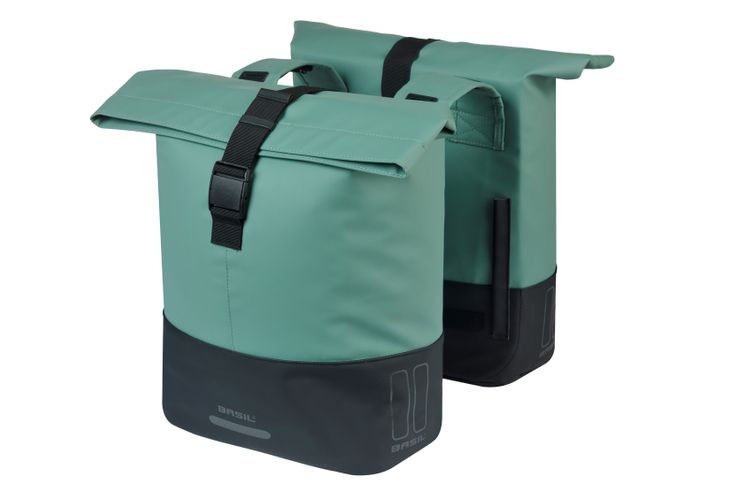 Basil borsa doppia per bicicletta cove 28-32l 14 x 29 x 36 cm - verde nero