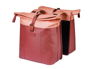 Basil tas vive dubbel bordeaux roze | 35l