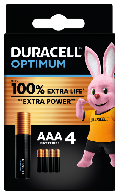 Duracell optimum 200% battery aaa blister (4) - 3014010