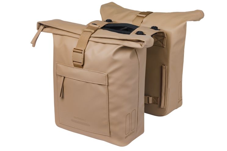 Basil borsa doppia bici brooklyn mik 41l 14 x 30 x 37 cm - sabbia