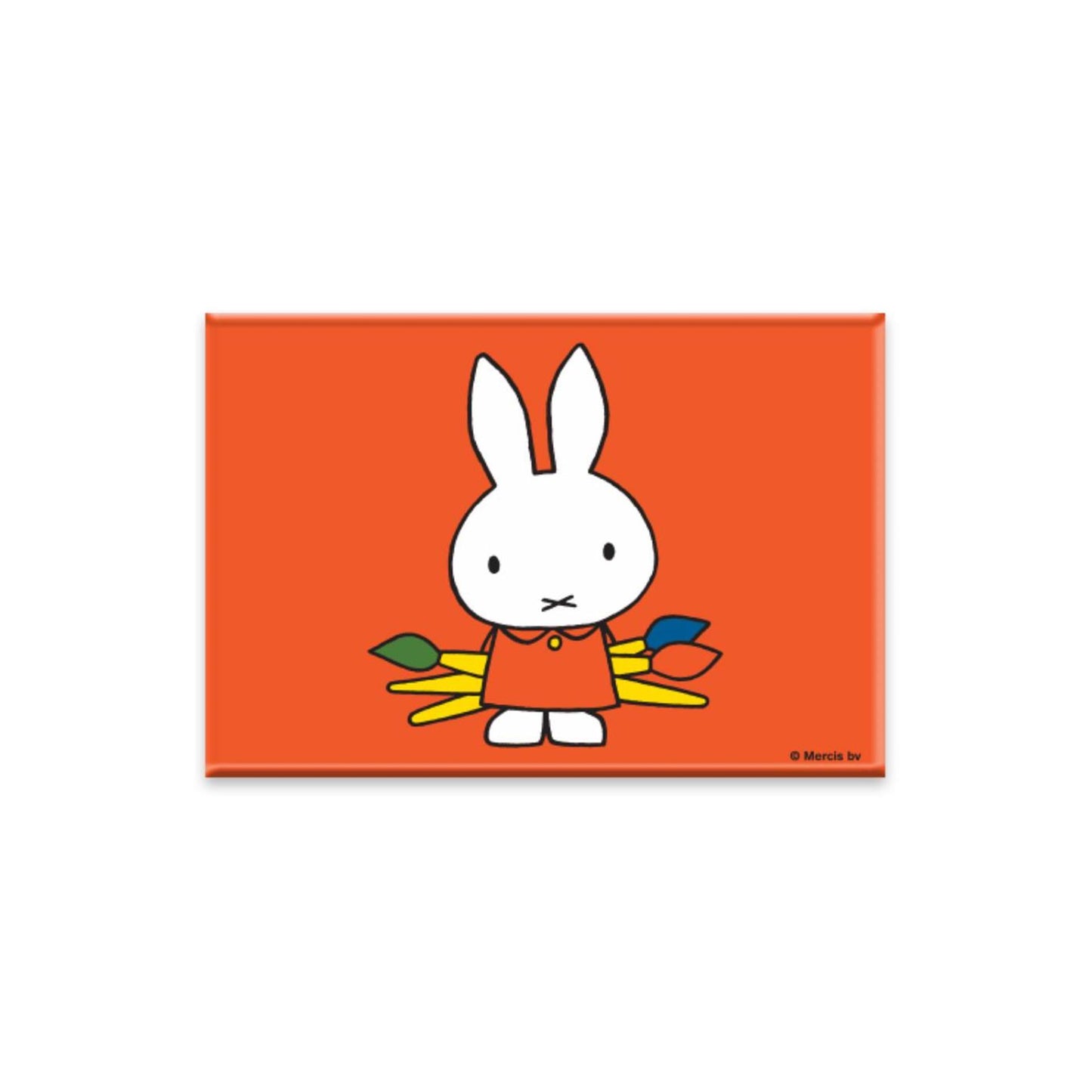 Imán Miffy artista naranja 8x5,5cm