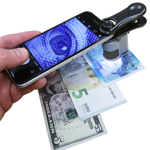 Carson Zakmicroscope MM-380 Microminini 20X con adaptador de teléfonos inteligentes