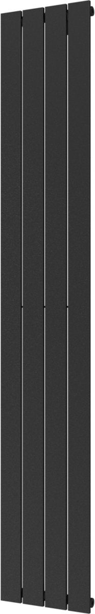 Plieger cavallino retto enkel designradiator – 180 cm x 29.8 cm - 614 watt – zwart grafiet (black graphite)