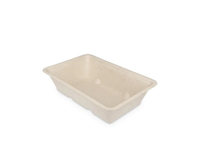 Takeaware snackbakje a9 bagasse pfas-vrij (500 stuks)