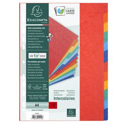 Tabs exacomta 12-tabs cardboard a4 210x297mm