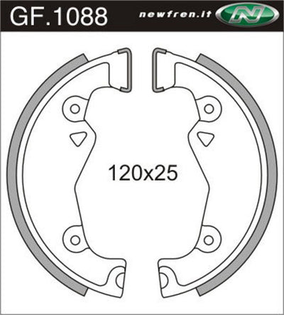 Segmento freno newfren set GF1088 120mm piccolo hub