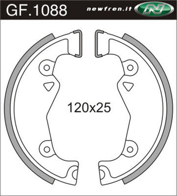 Segmento freno newfren set GF1088 120mm piccolo hub