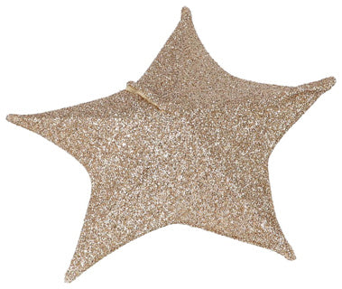 Navidad estrella 50 cm 30 LED tela de oro