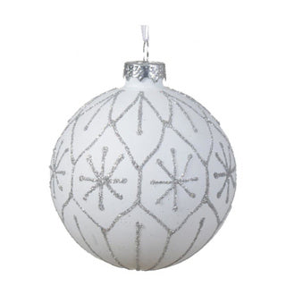 Bola navideña vaso 2 colores surtidos 8 cm | 12 piezas