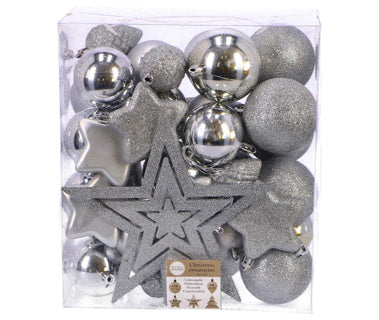 Boom Decoration Unbreable Silver 40 pezzi
