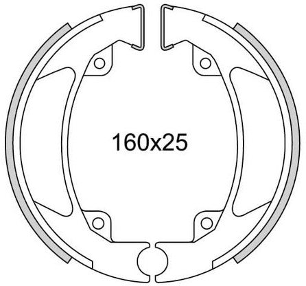 NEWfren Brake Segment Set GF1136 Florett-80 (160*25 mm)