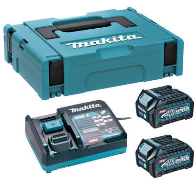 Juego de iniciación de batería makita xgt dc40ra 2xbl4025