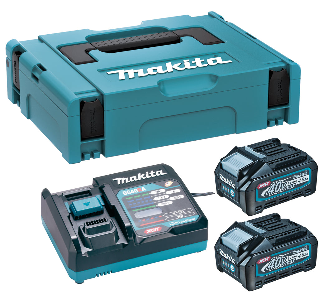 Makita 191j97-1 | startset xgt | dc40ra 2xbl4040 | 40v | oplader dc18ra | mbox - 191j97-1