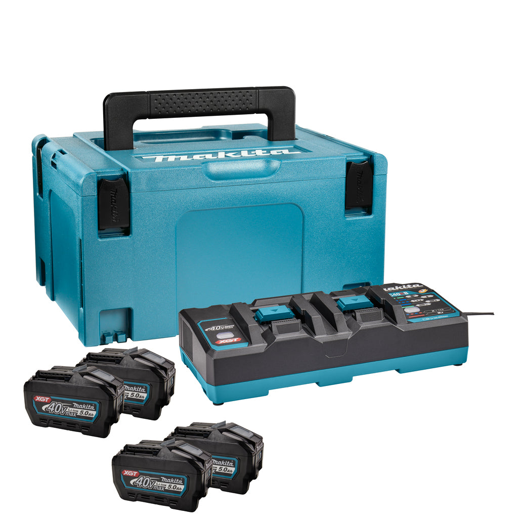 Makita 191u42-2 | accu startset | xgt | dc40rb + 4 x accu bl4050f | 40v max 4.0ah in mbox - 191u42-2
