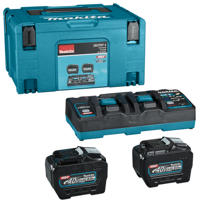 Juego de iniciación de batería makita xgt dc40rb 2xbl4080f