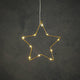 Edelman star gold bianco caldo 10led a batteria - d25cm | 6 pezzi