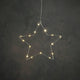 Edelman star argento bianco caldo 15led a batteria d34cm | 6 pezzi