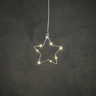 Star Silver White White 8led Battery Operada - D15cm