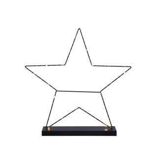 Decoration Star Black 25 LED Batería Operada B9XD55cm