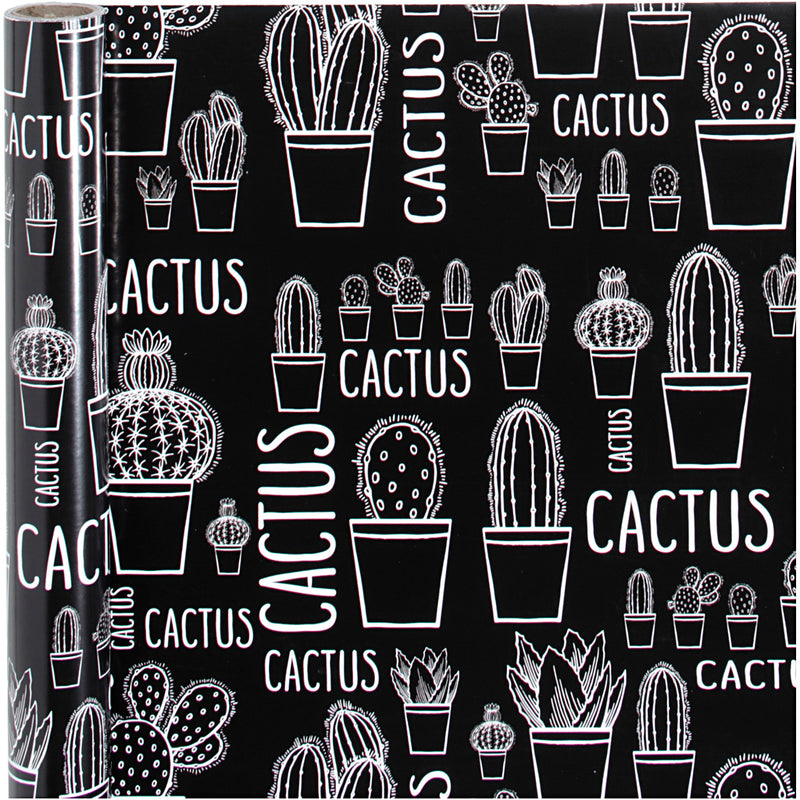Papel de regalo Creativ company, cactus, ancho: 50 cm, 80 gr, 5 m 1 rollo