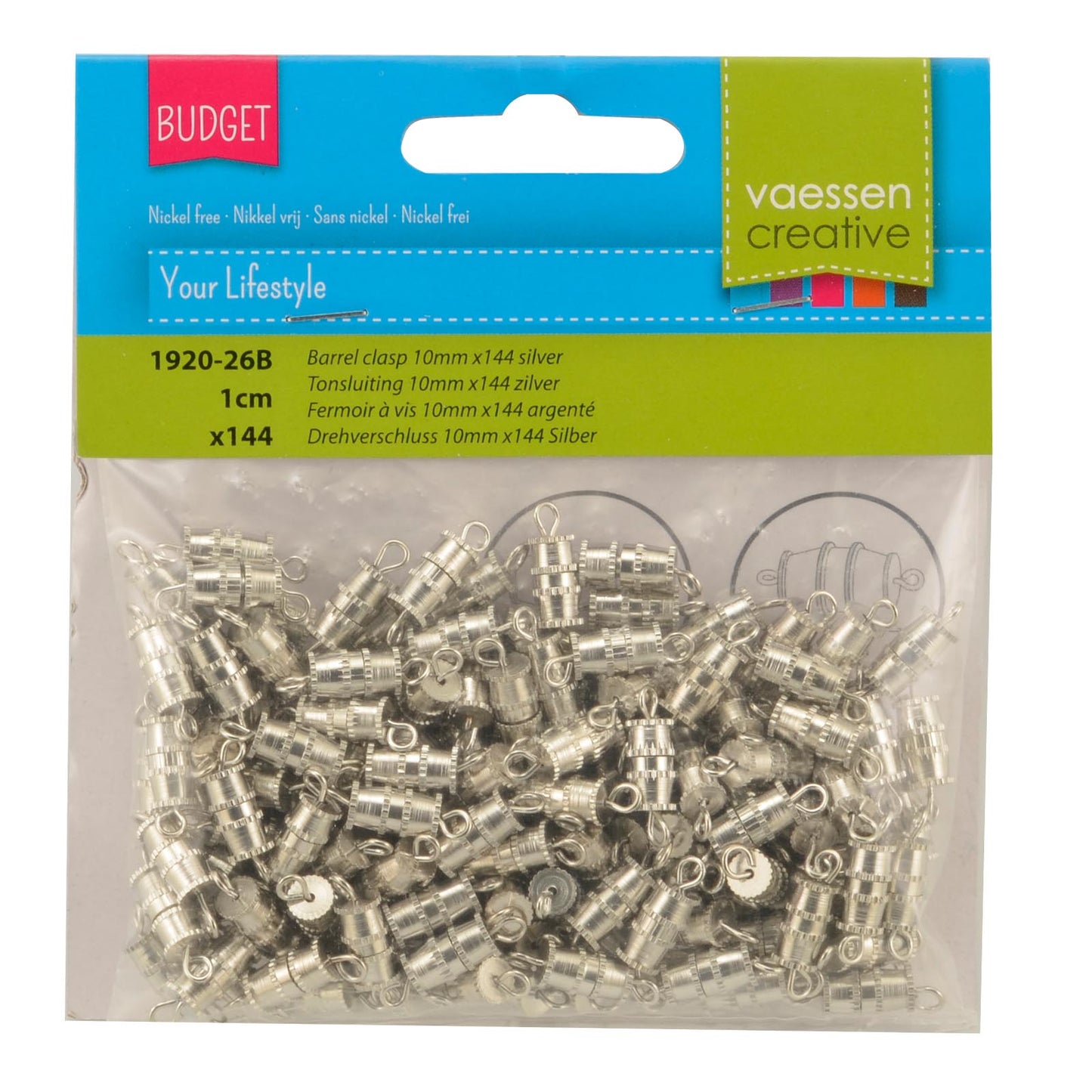 Vaessen creative • chiusura a bariletto 144mm argento