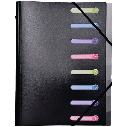 Exacompta sorteermap 56181e polypropyleen 25x32cm a4 zwart