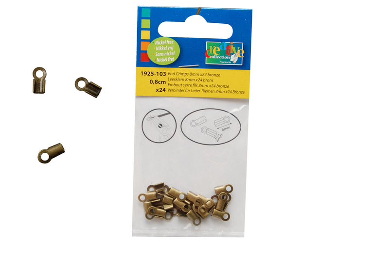 Vaessen creative • tappi terminali 24 pezzi bronzo