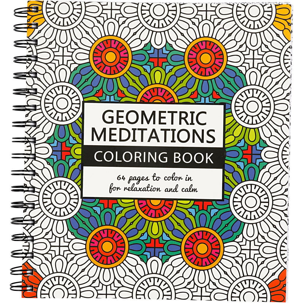Libro para colorear de Creativ Company, geométrico, tamaño 19,5x23 cm, número de páginas 64, 1 unidad