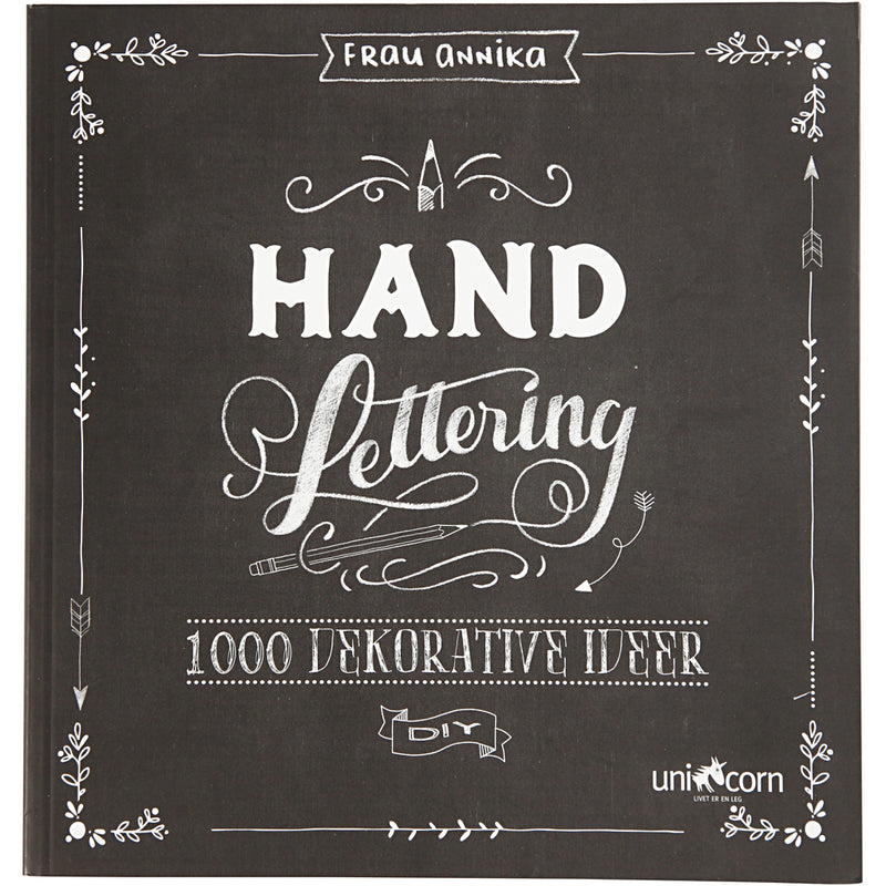 Scritte a mano - 1000 idee, dimensione 22x23 cm, spessore 2 cm, numero pagine 143, 1 pezzo, testo in danese