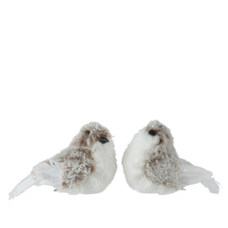 Piel artificial de pájaro Kaemingk con clip 2assl.12cm x w.6cm x h.8cm | 4 piezas