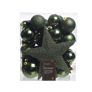 Kaemingk Bolas navideñas de poliestireno mate, brillante, mezcla de purpurina Ø8cm