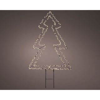 Árbol micro LED metálico fijo largo exterior 1cm x ancho 45cm x alto 60cm