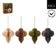 Ornamento cipolla drop off bianco d.verde beige viola 4 pezzi fsc mix - h10xp8cm | 4 pezzi