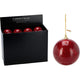 Palla di Natale 80mm glitter rossa | 24 pezzi